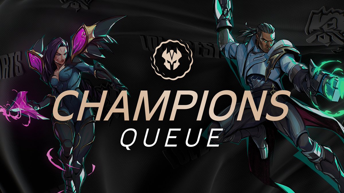 lolesports's tweet photo. Champions Queue Returns for #Worlds2022!

Read more here: https://t.co/ktOruw26jE https://t.co/8CBvNSgRk9