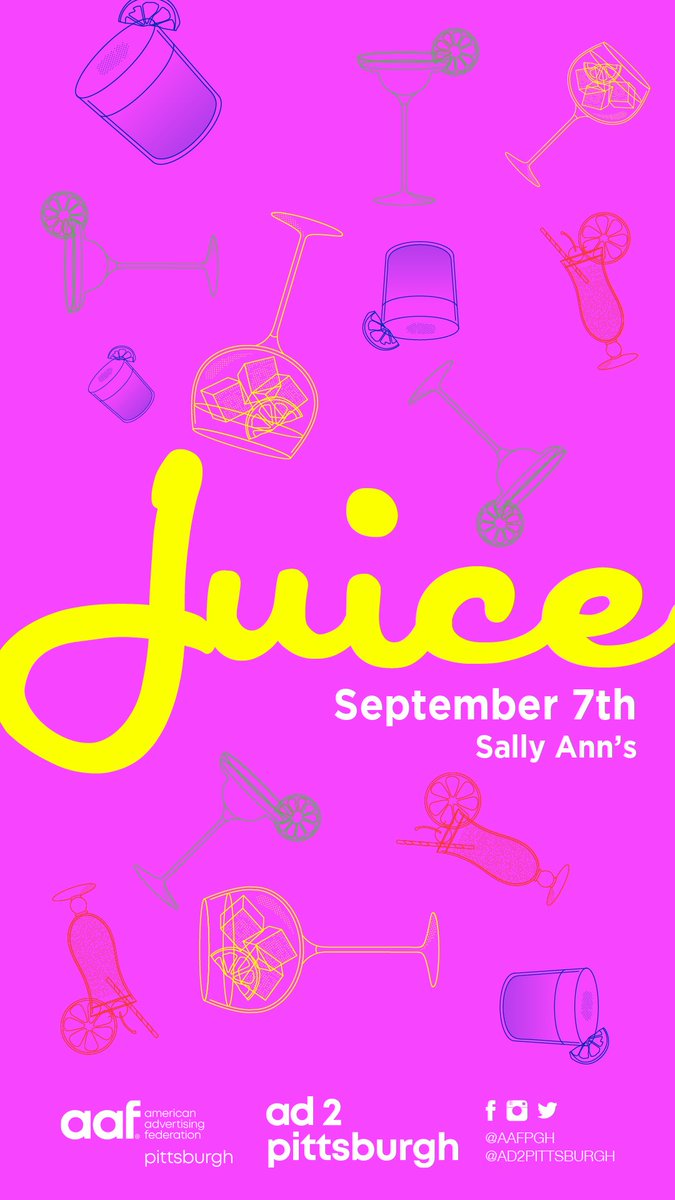 Ad2Pittsburgh's tweet photo. You + us = tomorrow at JUICE! See you at the new Sally Annโs downtown. #pittsburghnetworking #pittsburghadvertising #whyad2 https://t.co/hZoLeicLXs