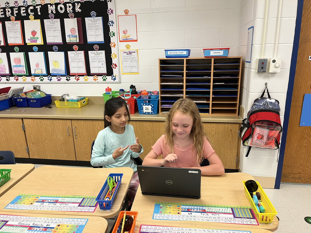 MrsCufaudeAV2's tweet photo. 2nd graders love partnering up for Bridges Workplace games! Used our partner cards for the first time too! https://t.co/DAlwGOqGFI