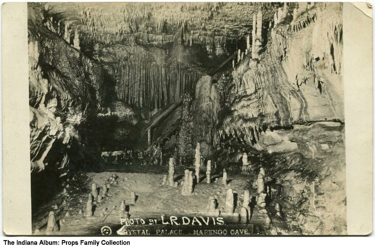 #Onthisday in 1883, Marengo Cave was discovered by two children, Blanche and Orris Hiestand. By October, property owner Samuel Stewart officially opened the cave to the public at a charge of 25 cents. The cave was designated a U.S. National Landmark in 1984. #indianahistory
