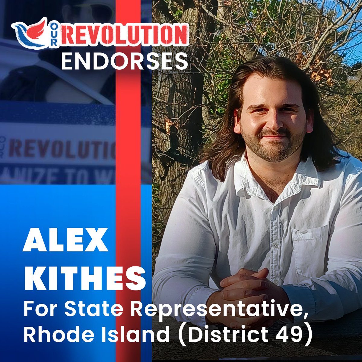 alexkithes's tweet photo. 🚨🚨Big News🚨🚨
I'm incredibly excited to announce that I've been endorsed by @OurRevolution! The fight to transform our political and economic system into one that prioritizes working families is central to my organizing work. I'm happy to be in this fight with Our Revolution! https://t.co/AAi4QYDLsS