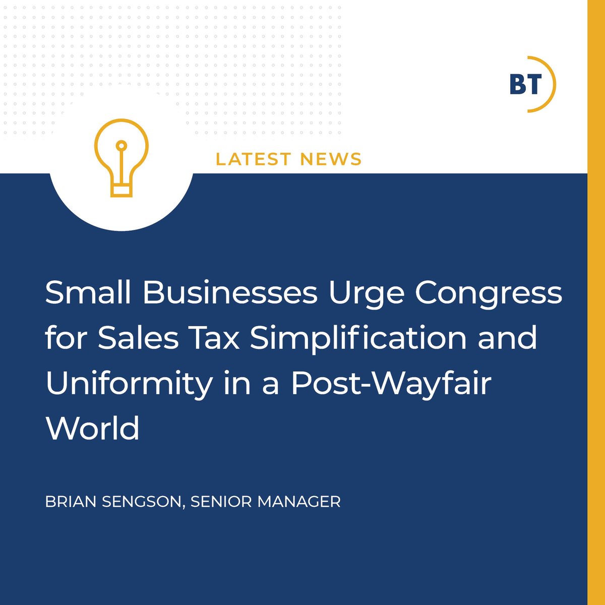 Sales tax compliance has only increased in complexity and cost since the Supreme Court’s 2018 Wayfair decision, and many businesses are hoping for solutions that simplify and streamline compliance. Learn more: hubs.la/Q01lpFlY0 #Accounting #PaceOfChange