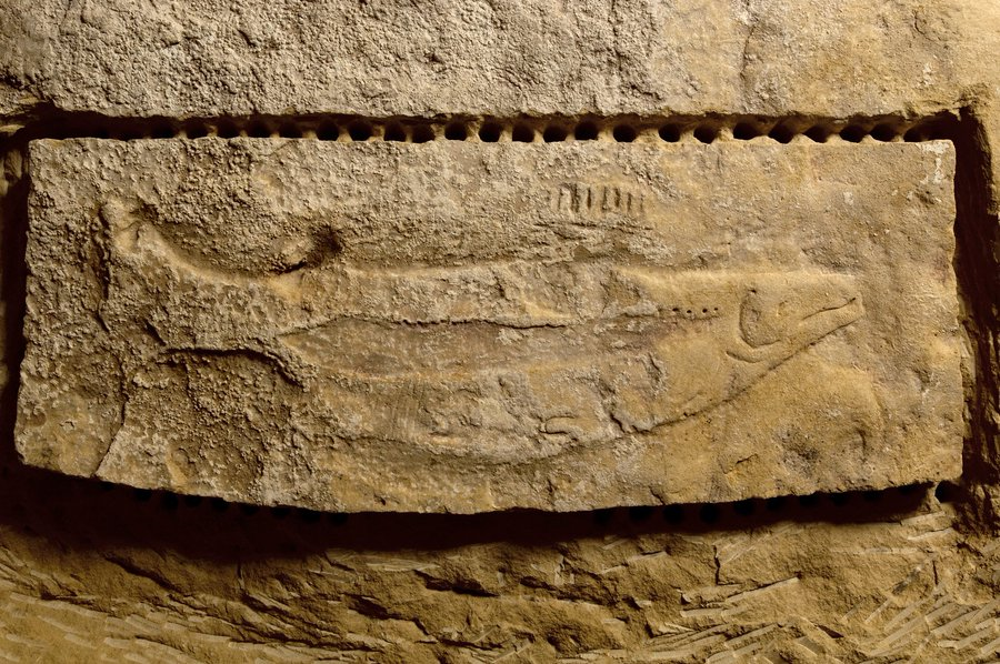 Stonefishweirs's tweet photo. Abri du Poisson ("Fish Rock Shelter") is famous for its prehistoric sculpture of a #salmon, dating to the era of Paleolithic art (c.23,000 BCE) from #France #Spain boarder. #fishing #IndigenousPeoples https://t.co/eiSbZYosk3
