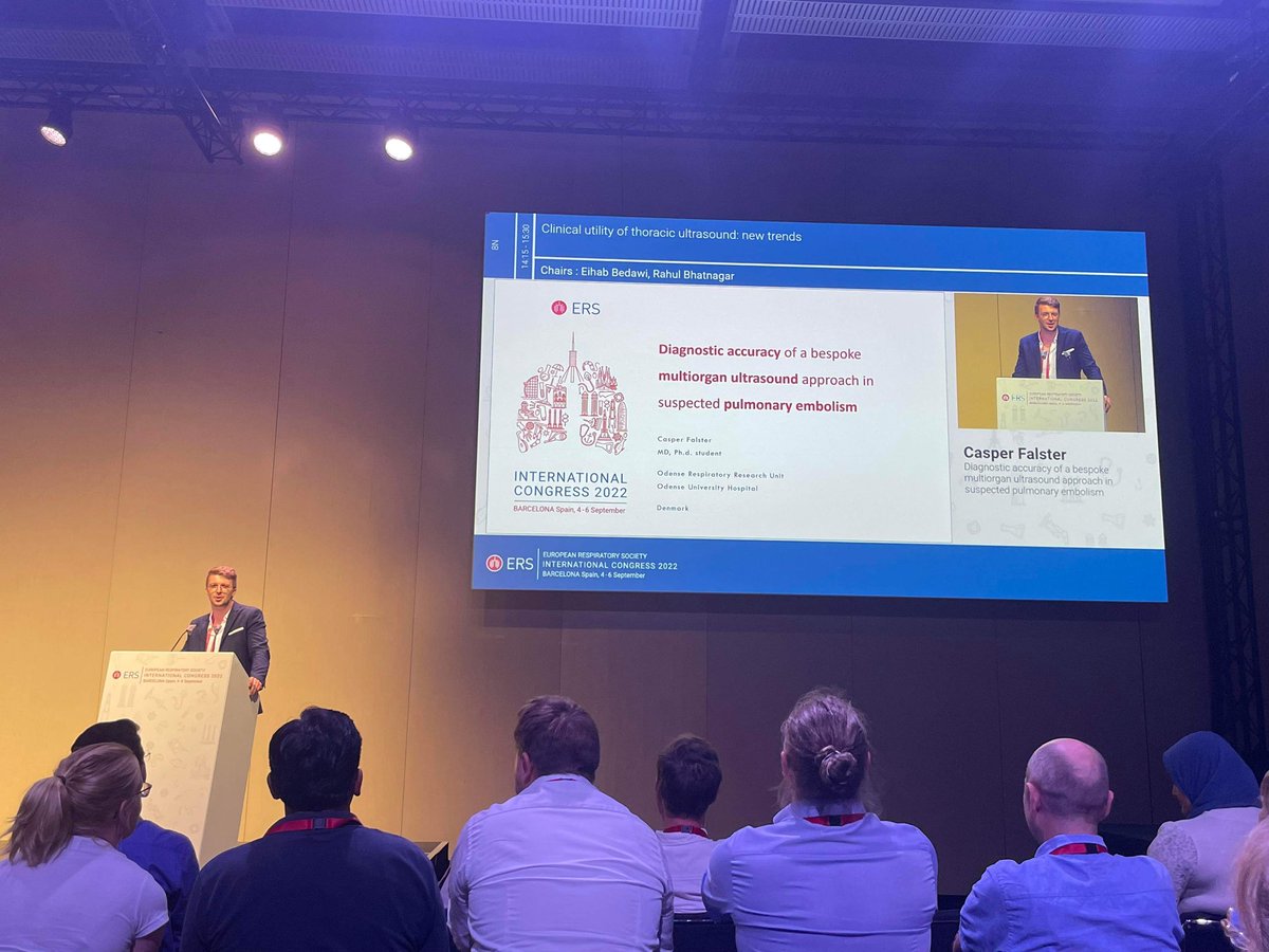 Odense Respiratory Research Unit - ODIN (@odin_ouh) on Twitter photo <a href="/ODIN_OUH/">Odense Respiratory Research Unit - ODIN</a> gets on the #ERSCongress2022 podium again! 🤘🏻
This time <a href="/CaspaseMC/">Casper Falster</a> shared his research on #Ultrasound and #PulmonaryEmbolism in a marvellous session chaired by the phenomenal <a href="/Dr_Bhatnagar/">DrBhatnagar</a> and <a href="/eihab_bedawi/">Eihab Bedawi</a> 🤩
Oh my! What. A. Day! <a href="/ODIN_OUH/">Odense Respiratory Research Unit - ODIN</a> gets on the #ERSCongress2022 podium again! 🤘🏻
This time <a href="/CaspaseMC/">Casper Falster</a> shared his research on #Ultrasound and #PulmonaryEmbolism in a marvellous session chaired by the phenomenal <a href="/Dr_Bhatnagar/">DrBhatnagar</a> and <a href="/eihab_bedawi/">Eihab Bedawi</a> 🤩
Oh my! What. A. Day!