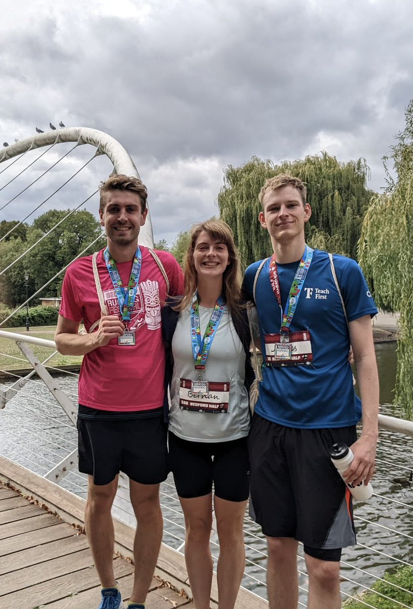 MrOConnorBA's tweet photo. Summer has officially been brought to a close with my first (&amp; potentially last) half marathon. Special thanks to a wonderful @Bedford_Academy student who spotted and coached me down the home straight 💨
Bring on teaching year no. 4! https://t.co/uXkste6guP
