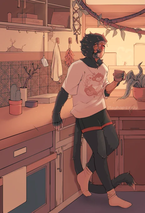 A lazy domestic moment or something #monkiekid #shadowpeach 