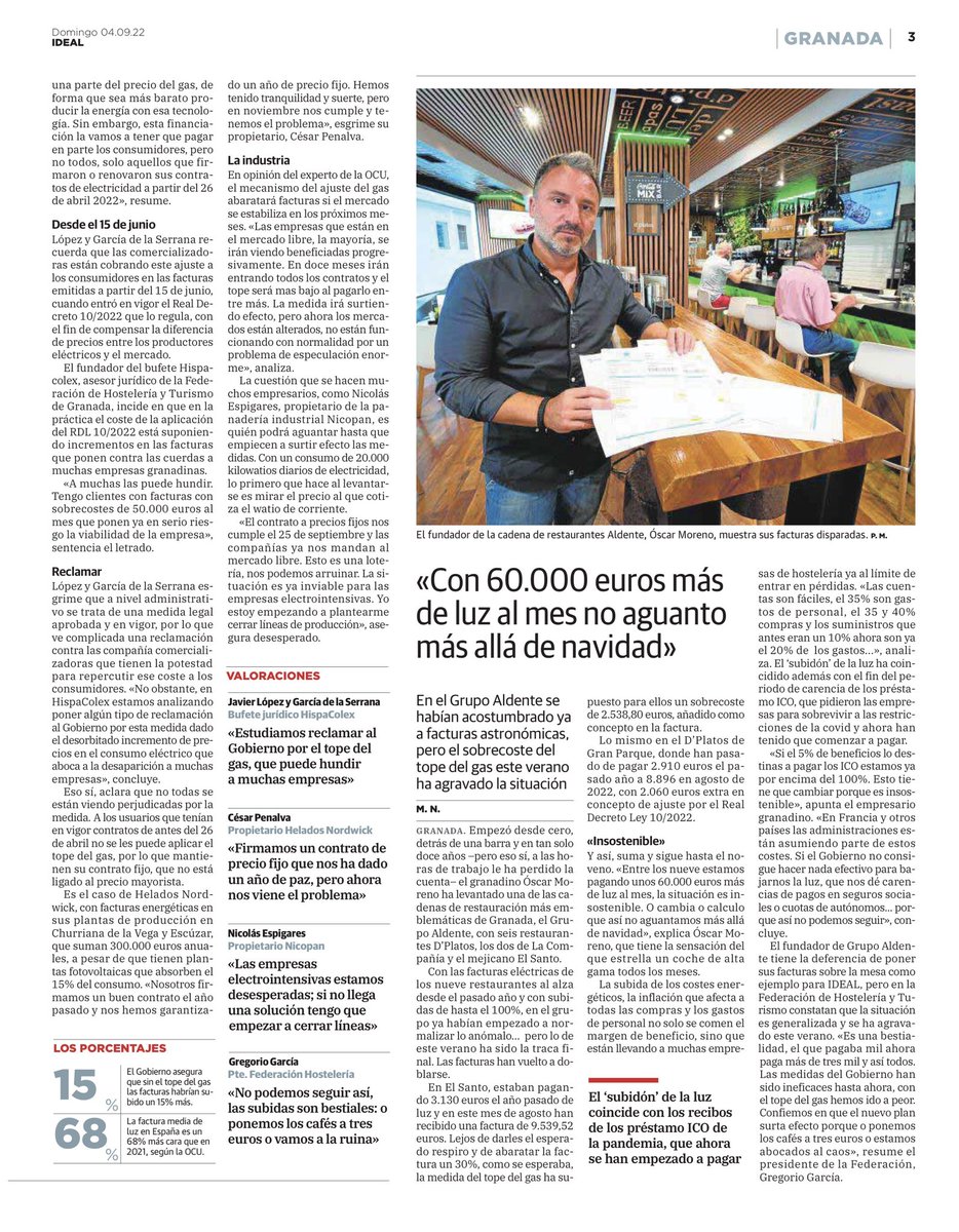 El mecanismo de ajuste del precio del gas establecido por el Gobierno no solo no está logrando su objetivo, sino que además está suponiendo un desorbitado incremento de la factura eléctrica para algunas empresas que tienen que sufragar dicho “tope al gas”, que las hace inviables.