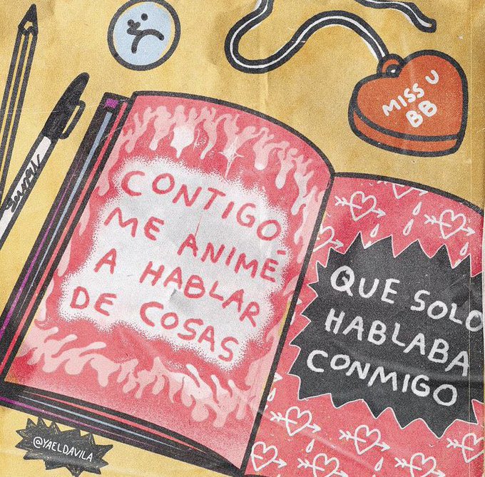 Contigo me animé a hablar de cosas que solo hablaba conmigo.