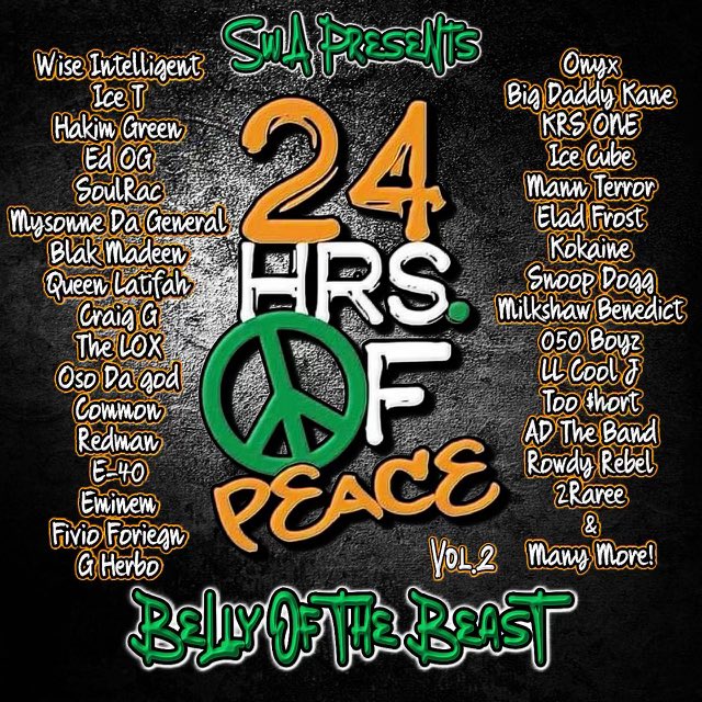 Soulracmusic's tweet photo. 🚨Sound Wave Assassins dropped a #newmixtape honoring #24hoursofpeace cofounded by @HakimGreen. 💻 https://t.co/9DAtRlfhAQ. #newmusic from legendary #hiphopartists. #hiphop #boombap #oldschoolhiphop powered by @wilsontom. #ListenNow https://t.co/yJxpyjawQ2