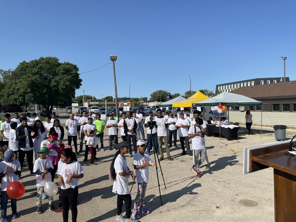 JaniceLukes's tweet photo. Pleased to join local community in the #JoyofOthersWalk to raise funds to support @BAPSCharities 13 cities in Canada this year! In the joy of others, lies our own hope! Good to be back in person for the walk! #Winnipeg #StNorbert https://t.co/FiZjO8HGUP