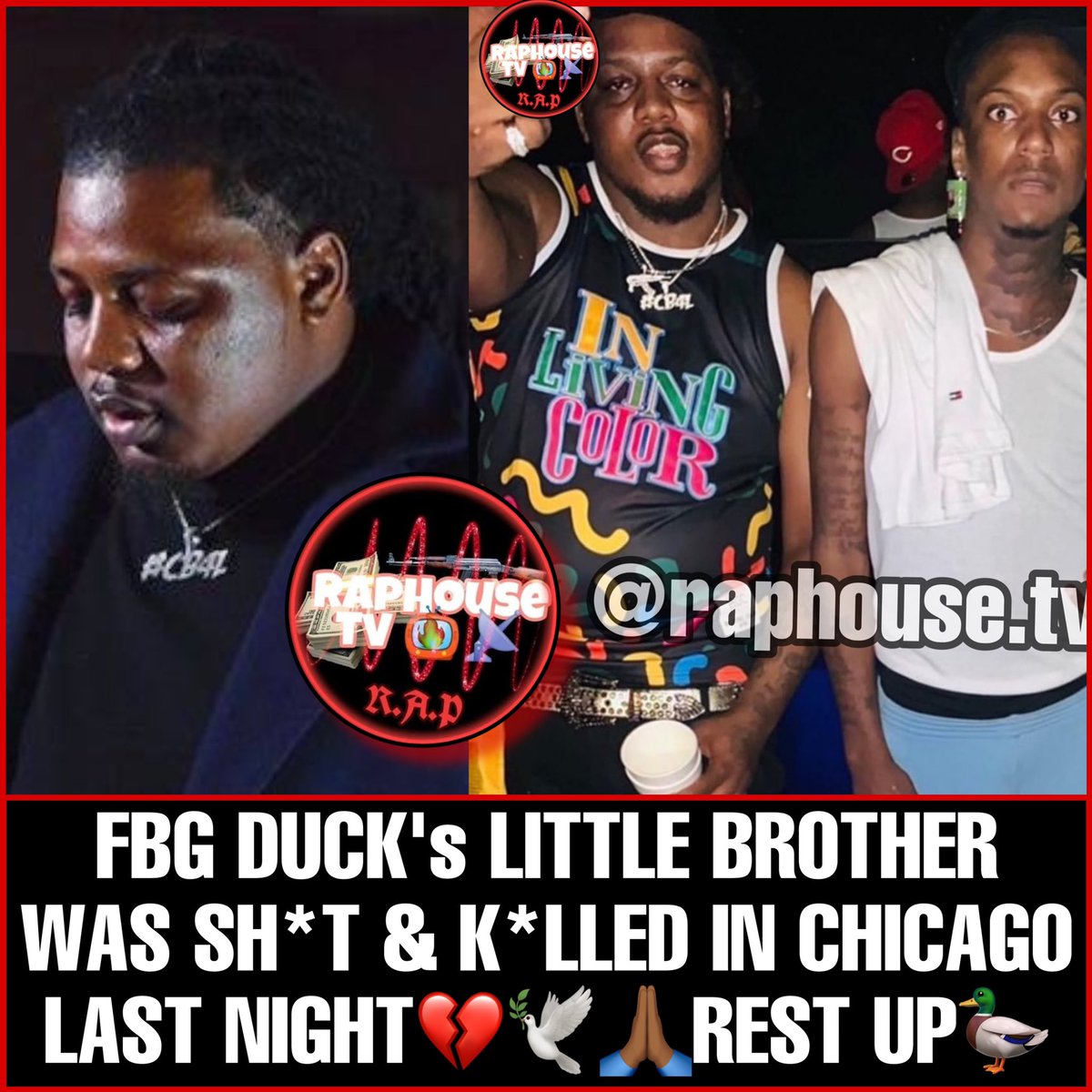 raphousetv2's tweet photo. FBG Duck’s Little Brother Was Shot &amp; Killed in Chicago 🙏🏾🦆💔🕊😢 https://t.co/EcI1780hFb
