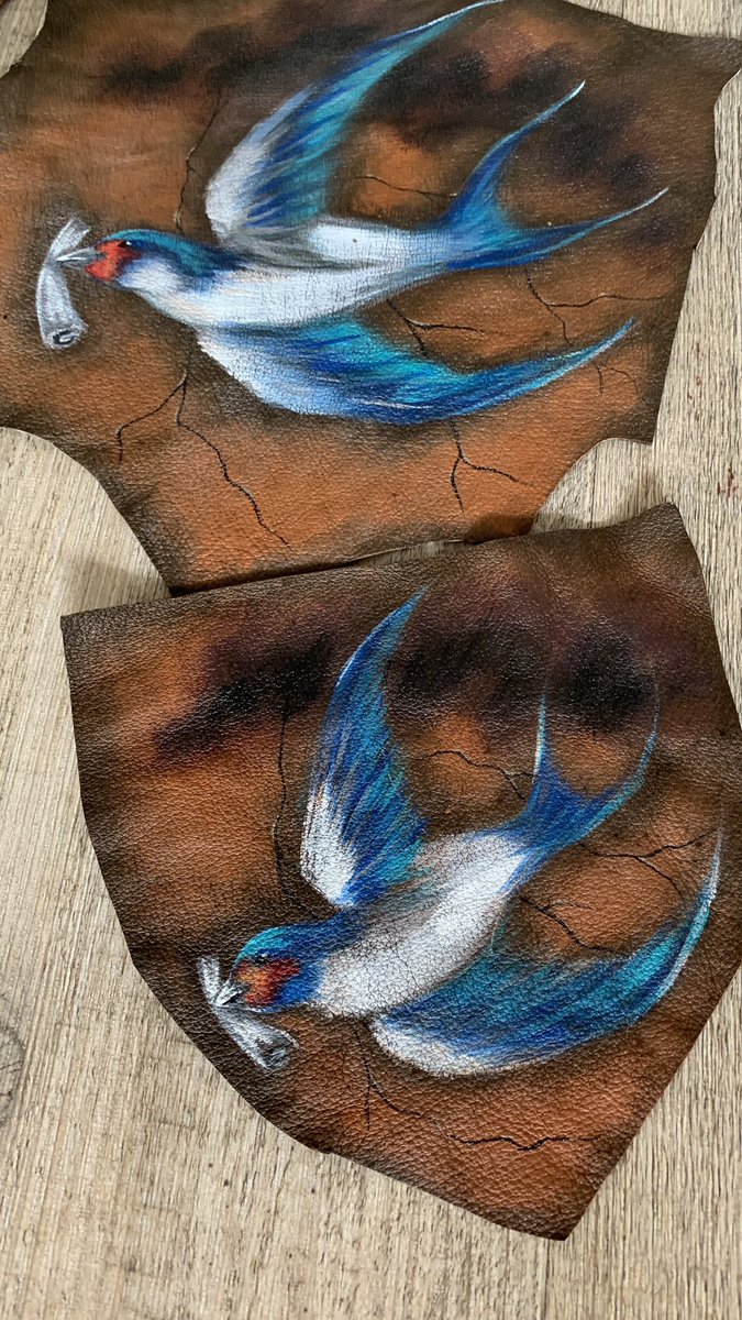 artofmandyfrank's tweet photo. Some leatherpatches for our messanger characters in #witcherlarp #witcher #larp #modding https://t.co/SEOW4Q2JzM