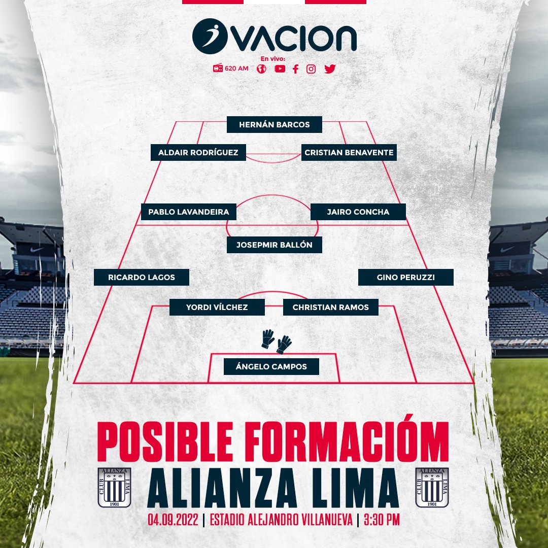 ovacionweb's tweet photo. EL XI ‘BLANQUIAZUL’ ⚪🔵✅
Este es el posible 11 que mandará #CarlosBustos en #AlianzaLima para el  #ELCLASICOxOVACION de esta tarde.

📌 Disfruta del encuentro usando #Liga1BetssonxOvacion.

#EnVivo a través de Ovación:
📻 620 AM
📲 https://t.co/IiGAAw0xo5 https://t.co/VnbD5FPzW3