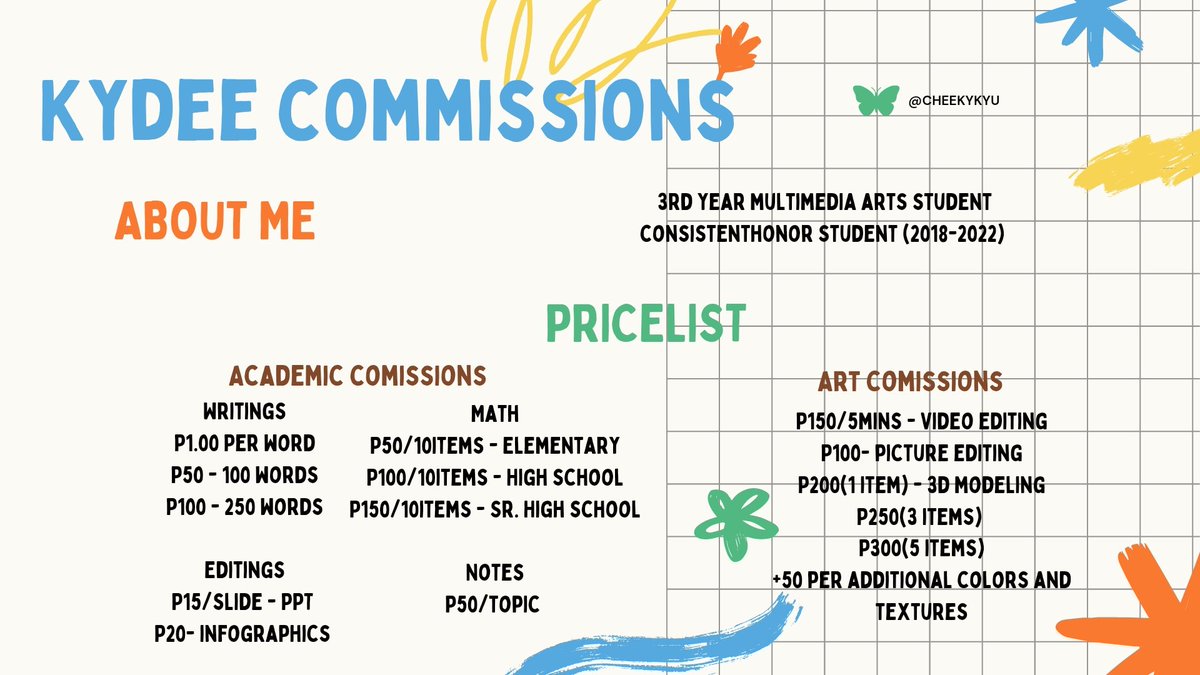 luvkydee's tweet photo. Open for commissions!!
feel free to dm me ♡
#commissionsopen #Commission #commstwt #commissionopen #Commissionart #artcommisions #acadcommisions #academiccommission https://t.co/54YJBEc7PP