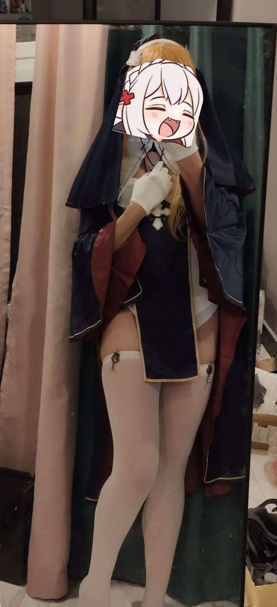 HaCatsoul's tweet photo. 现在是真的肥肥了。不过修女服好看捏
#女装 #伪娘cos https://t.co/kF92j6tJxu