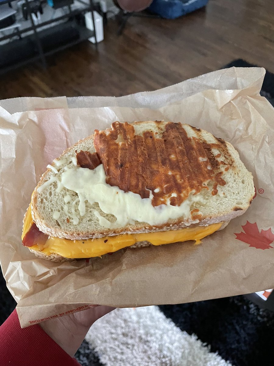 SanaFitzy's tweet photo. New book called “100 ways to make a pregnant woman unhappy” by @TimHortons - Coming home and unpacking my grilled cheese. Burnt and uncut. https://t.co/fx3PFQFil9