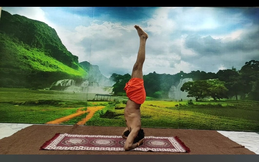 Swamitirthdev's tweet photo. शीर्षासन 2 से 5 मिनट प्रतिदिन करें और नेत्र ज्योति हमेशा बरकरार,  ब्लड का शुद्धिकरण, मुख मंडल पर ओज और तेज की वृद्धि होना........ https://t.co/MWWlSvZP37