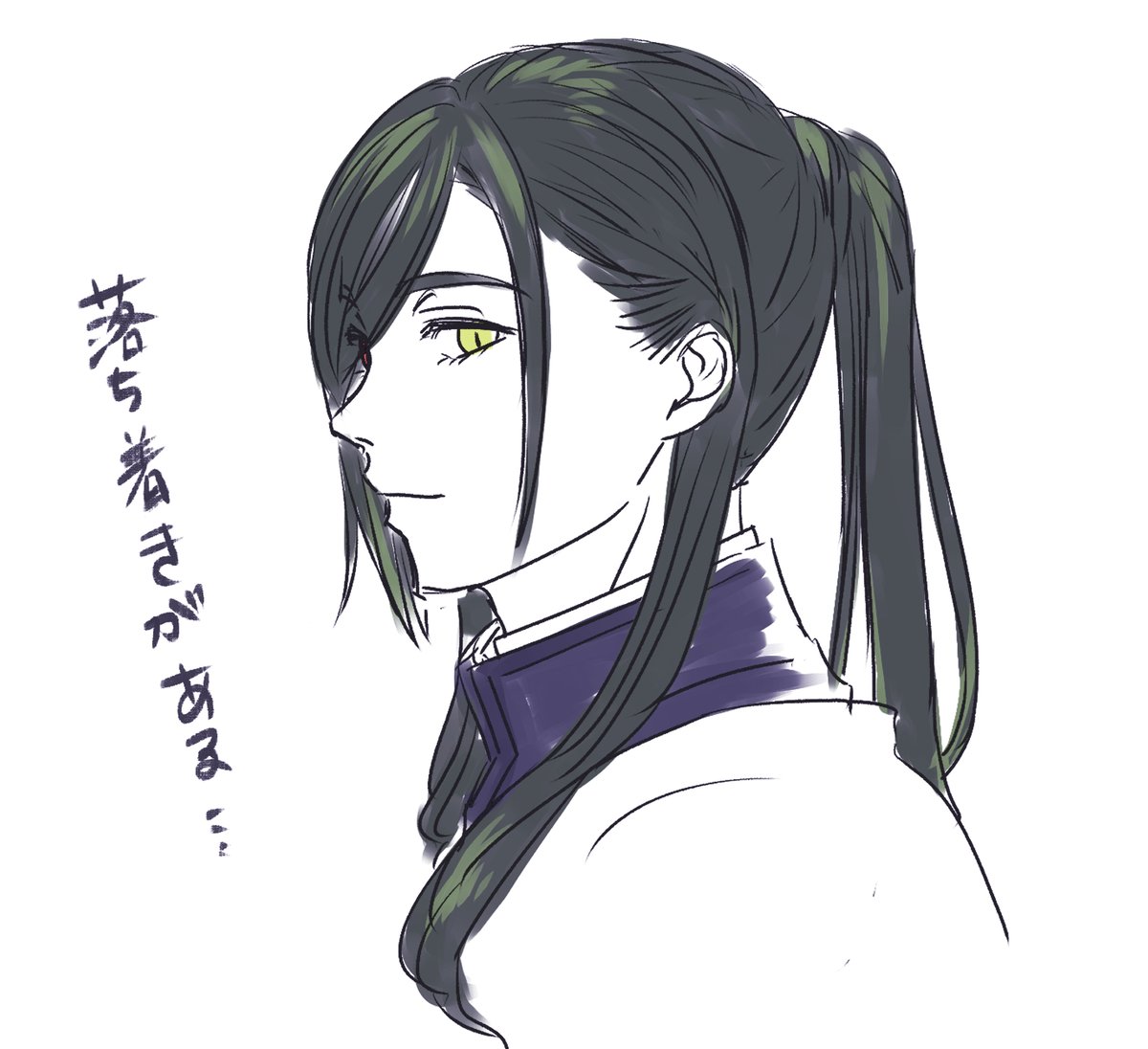 昨日調合した本来の髪色(知らんけど)で塗ってみたらすごい落ち着きがあってしっくり来てる気がして衝撃を受けた… うちの青江は塗る色なんでもいいよみたいなこと言ってたが… 
