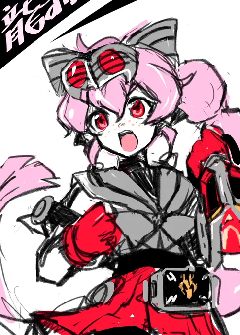 龍騎たん、試し描き!戦わなければ生き残れない#ライダー少女 