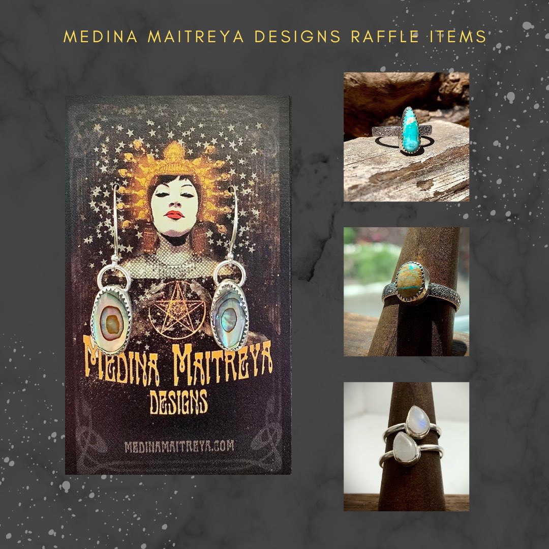 Tutiabruja's tweet photo. Feeling some jewelry? New items for the #savemia raffle benefitting @wolfthemystic and the Blackmoon Wolf Dog Sanctuary. Send proof of donation to be entered to win. https://t.co/kpKm3EnVNm