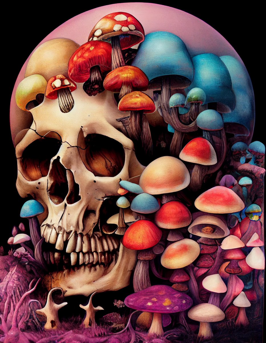 ailuanni's tweet photo. Generative art by Midjourney (remaster).
#trippy #skull #horror #midjourney #Skeleton  #trippyart #psychedelicart #generativeart #aiart #digitalart #abstractart #digitalpainting #surrealism  #psychedelic #halloween #zombie #midjourneyremaster #darkart #horrorart #fungi https://t.co/5428dLagsB