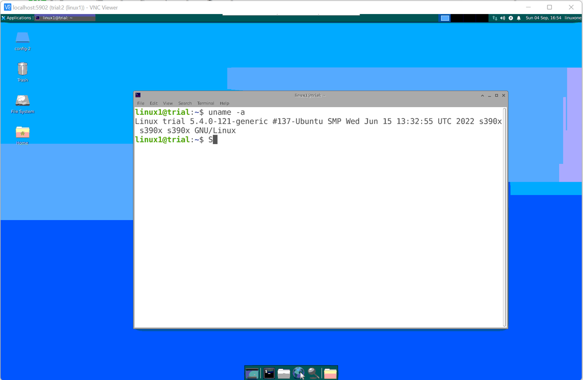 tanto259's tweet photo. Apparently, VNC works! I have XFCE desktop environment installed in this Ubuntu #LinuxONE instance. https://t.co/8srvaEoD3p