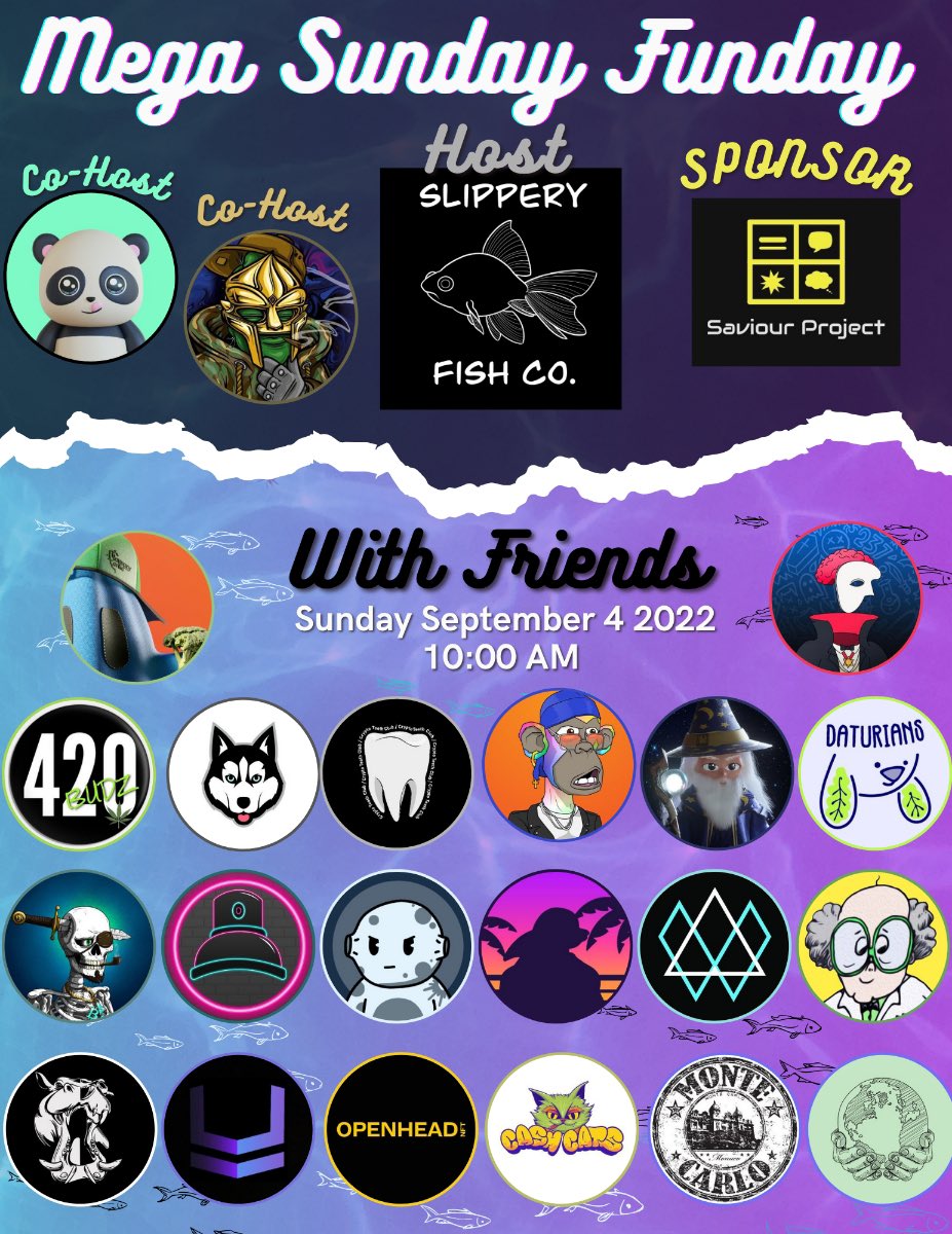 PandaMania_NFT's tweet photo. Want To Win a PANDA NFT!?🚨
Giving Away 1 @PandaMania_NFT 🎁
1. FOLLOW
@SlipperyFishCo & @PandaMania_NFT
2. RT + TAG 4
3. SET REMINDER & BE IN SPACE ⤵️
https://t.co/3DSDDxw0Bw
✨Enter Bonus Giveaways ⤵️
Join Discord: https://t.co/4PdmPzUEC6
#SFCSpaces #NFT https://t.co/GI5UraPW2Y