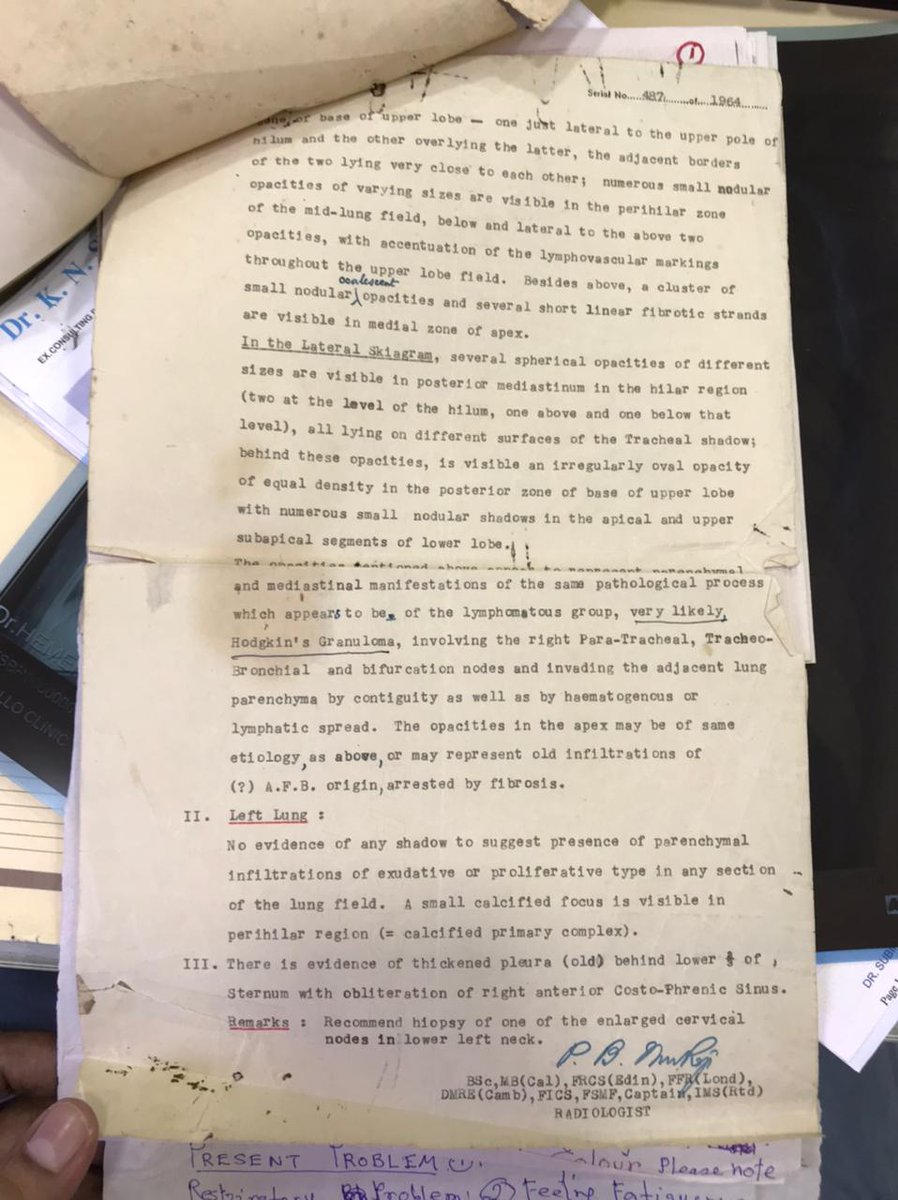 A CXR report done in 1964 😊
#chestxray