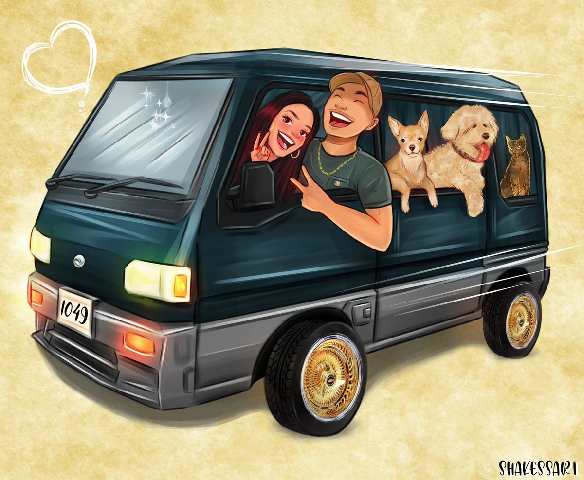 Shakessart's tweet photo. Couple Commission for this whole family with their pets🍀✌️👁️
Dm📩 me if interested
#couplecommission #commission #art #artist #cartoonversion #cartoonart #cartoonillustration #cartoon #pets #family #artistsupport #artistsontwitter https://t.co/QsnwL9fTKt