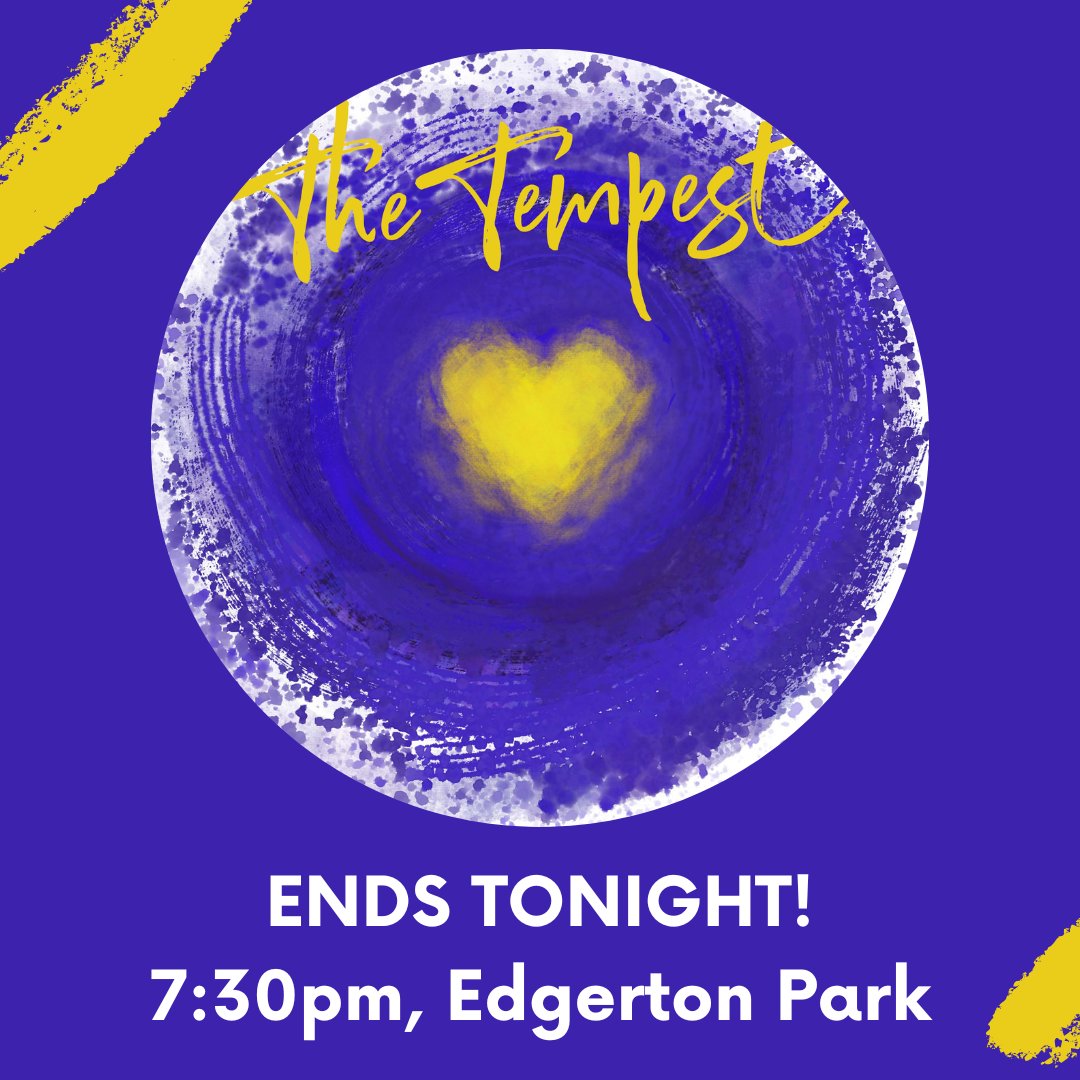ElmShakespeare's tweet photo. "Be not afeard; the isle is full of noises,
Sounds and sweet airs, that give delight, and hurt not."

The Tempest ENDS TONIGHT! Our final Free Shakespeare in the Park performance begins at 7:30pm in Edgerton Park.

Visit our website for more info: https://t.co/pqYVcyR4FC https://t.co/ueFxHijI9B