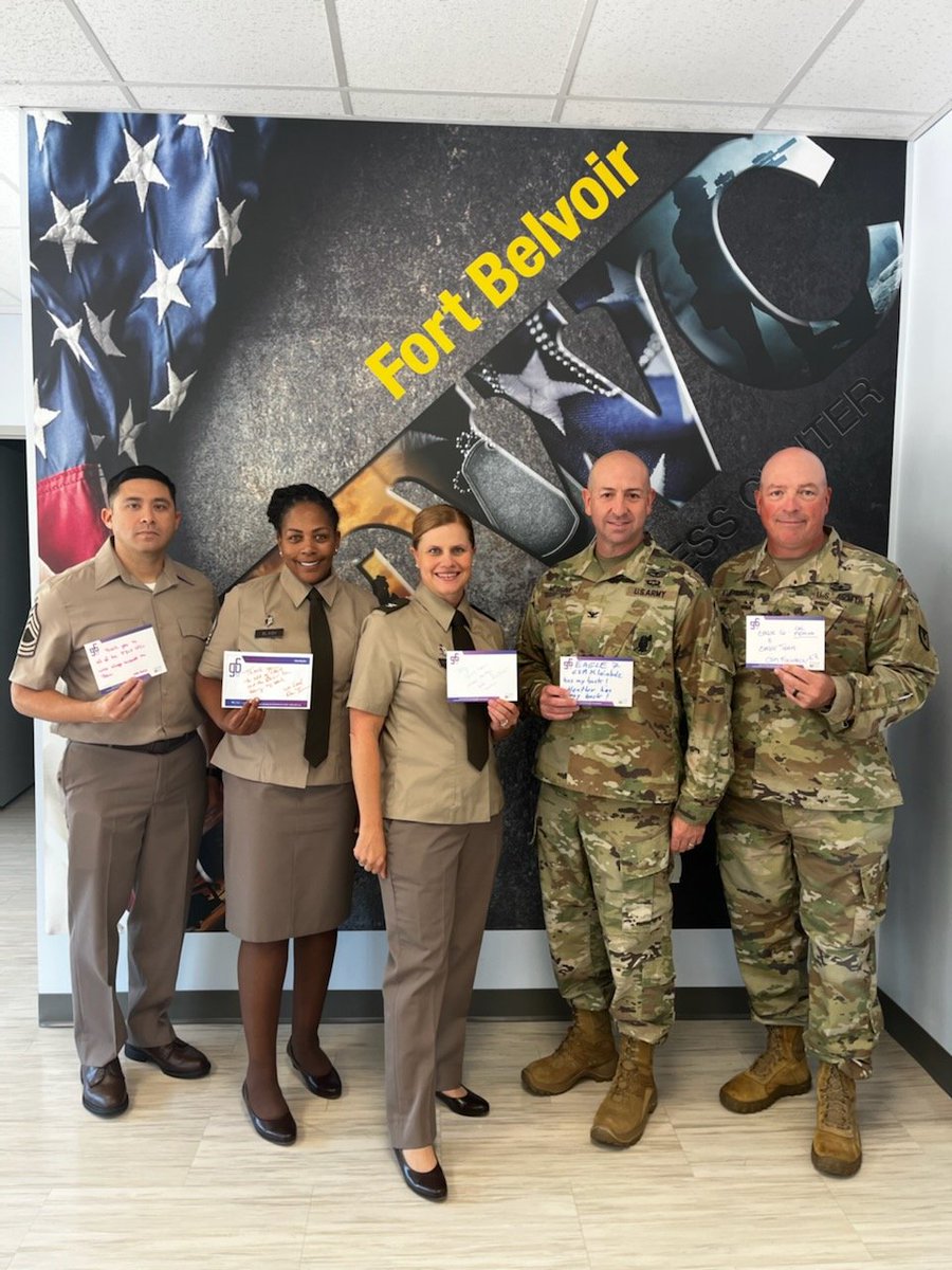 NicoleLeth2's tweet photo. Social support comes in many forms. Your family, friends, coworkers and community can support you emotionally. Our Garrison &amp; Hospital Command Teams have our six at the AFWC. Who’s got YOUR six? #GotMySix  @HPRConline @Fort_Belvoir @MDW_USARMY @USAPHC @ArmyChiefStaff @16thSMA https://t.co/lGeAZYvRkL