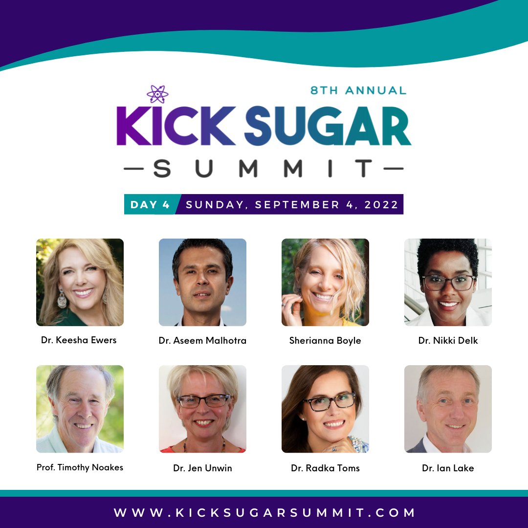 JaynSteele's tweet photo. Day 4 of the Kick Sugar Summit - a free educational event about the science of sugar addiction and sugar addiction recovery! Register here to listen to these 8 NEW speakers: https://t.co/cW6ROQsnNp https://t.co/DolN8tvxay