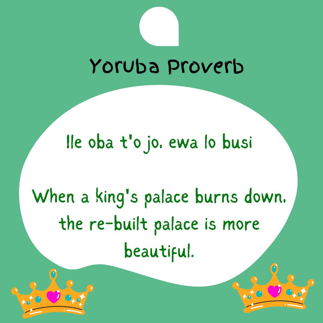 lingflip's tweet photo. Sunday Yoruba proverb.
What do you understand by the above said proverb.
Please share
#yorubaproverb #lingflip #sundayproverb #yorubalanguage https://t.co/0IbeHnok6C