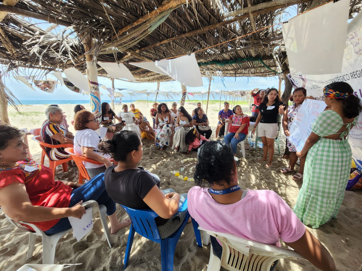 afrocaracolas's tweet photo. Junto con la Presidenta municipal trabajamos en Playa Paraíso, municipio de Benito Juáez de la Costa Grande para promover la identidad afrocosteña y sensibilizar acerca del racismo y la discriminación racial que enfrentamos la población afrodescendiente. https://t.co/PmflYHWlMY