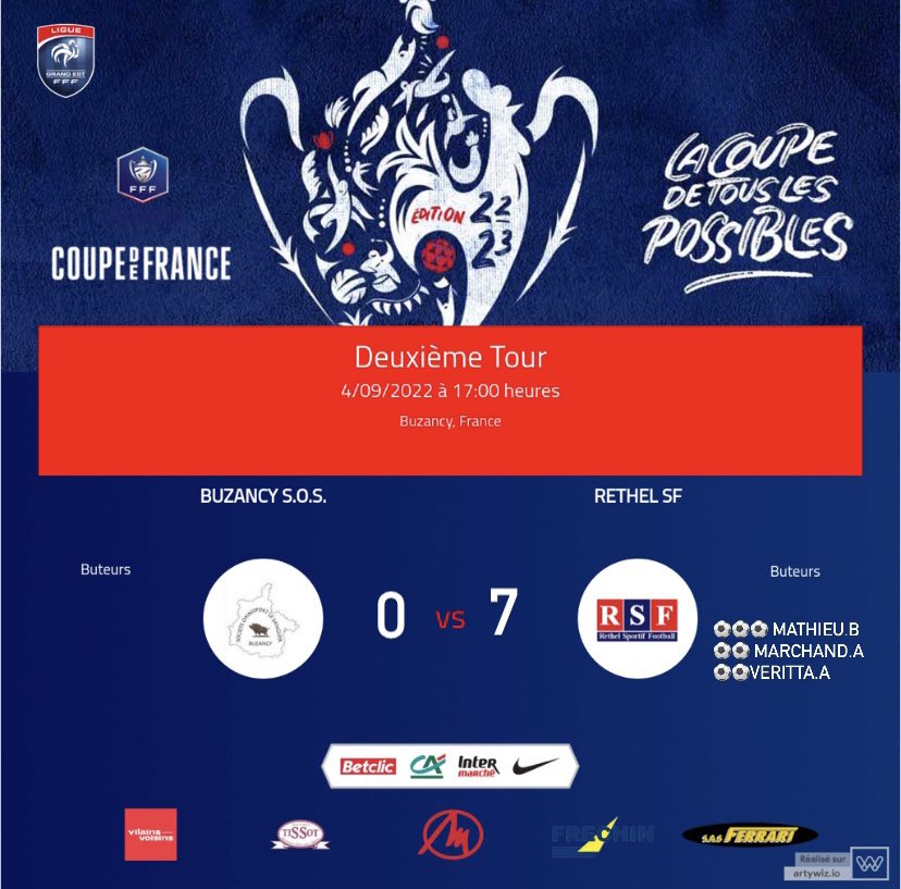 Rethel_SF's tweet photo. ‼️ QUALIFICATION DU RSF ‼️ #TeamRSF❤️💙 https://t.co/6K9Oz6fOxD
