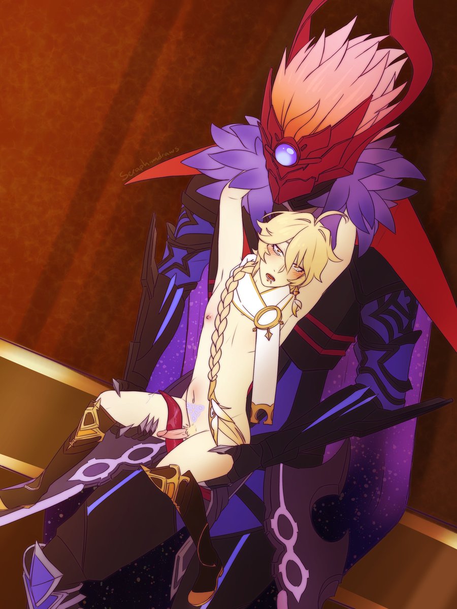 Seraphimdraws's tweet photo. Warning: NSFW
After a lost battle Childe decides he's tired of breaking Aether's body alone so he takes on his mind as well 😋
(I hope y'all don't mind the repost, I still very much like this piece ehe)
#タル空 #childeaether #chaether #chither #tarusora #chilther https://t.co/IIT4BfZCIV