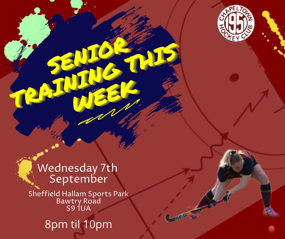 Come along to Senior Training as per below.