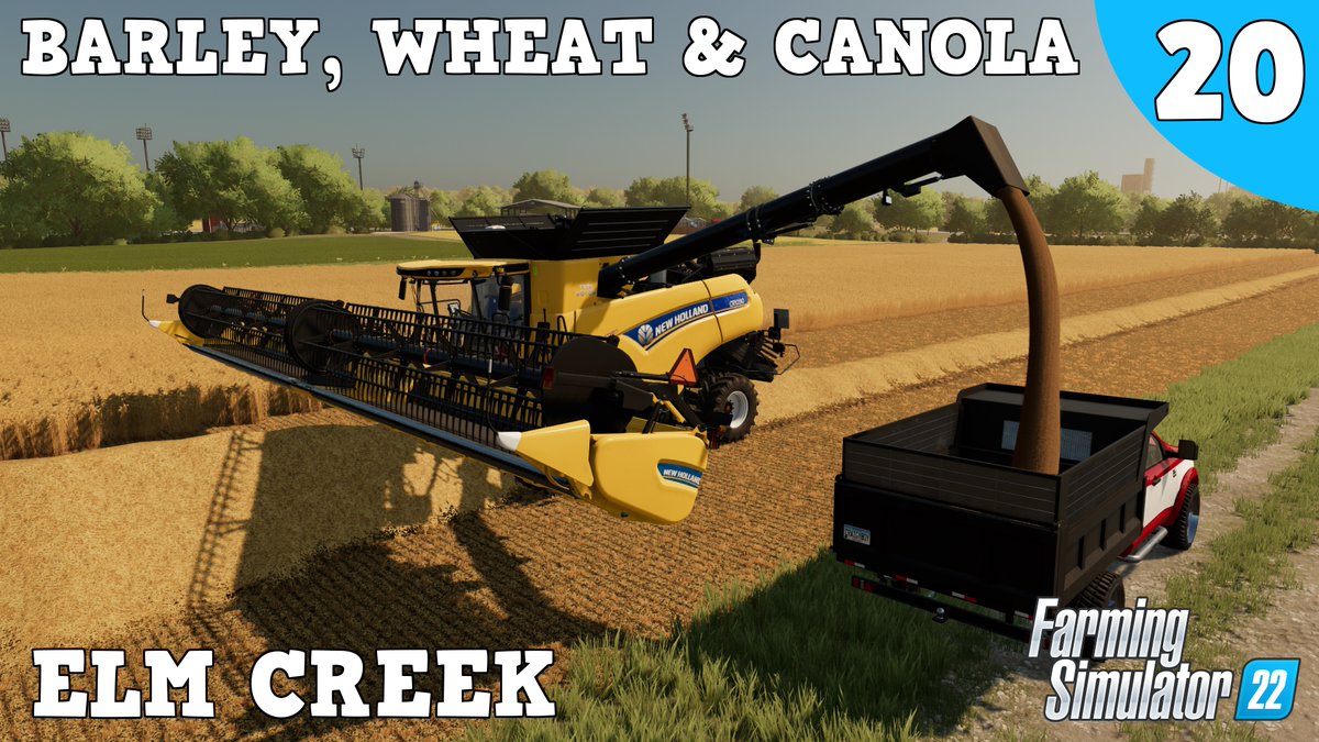 CraigyBoyGames's tweet photo. The time has finally come to harvest a good chunk of our fields. I'm so glad the barley is ready because the poor chickens are nearly out of food, so this harvest couldn't have come at a better time. 

Watch the episode here https://t.co/dPeUAMXEw5

#farmingsimulator22 #elmcreek https://t.co/jJhYpJTp9l