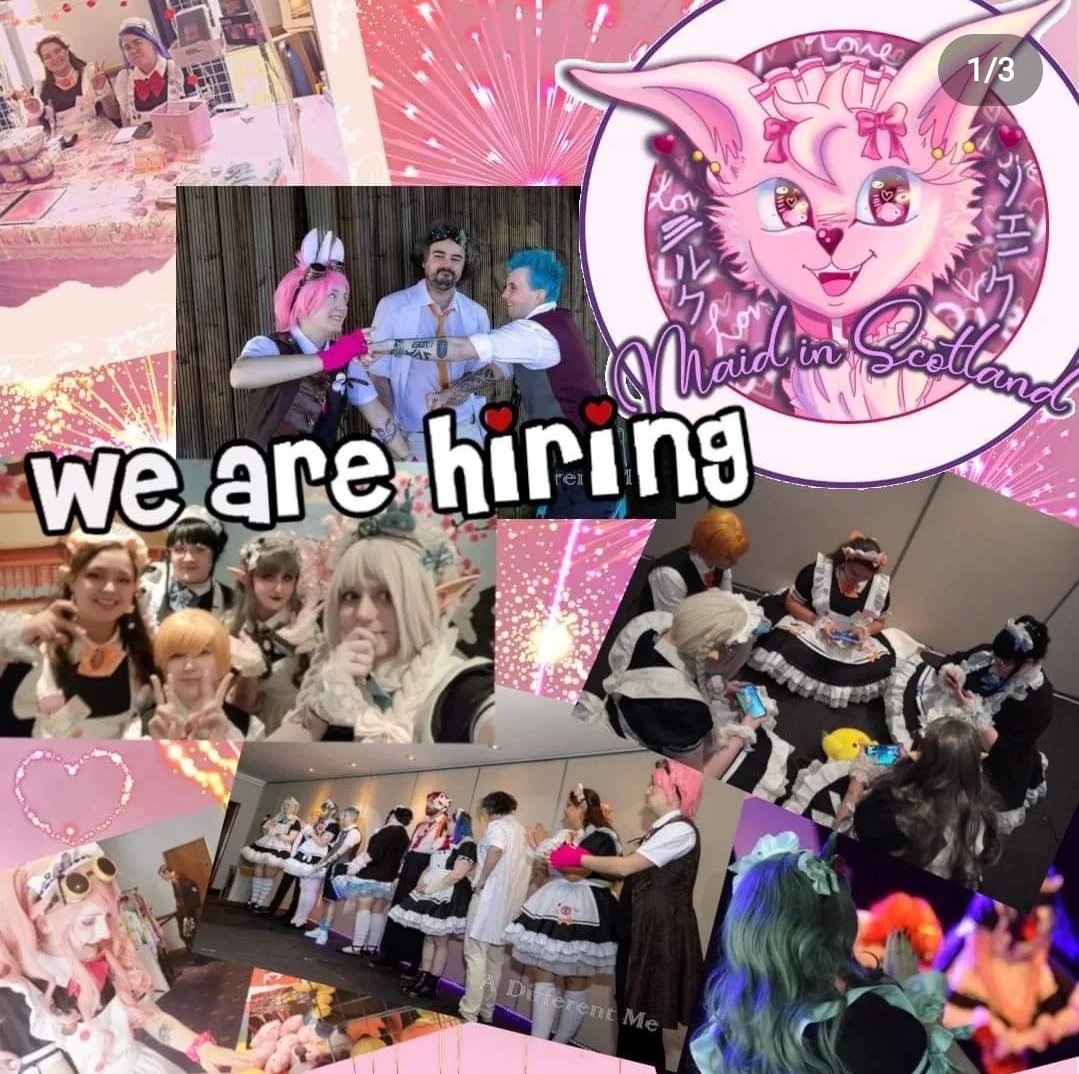 MaidScotland's tweet photo. For more info head to our insta and Facebook. We can't wait to work with you. 💕✨🎉

#maidcafe #maidcafeuk #maidandbutlercafe #butlercafe #butlercafeuk https://t.co/6LyMDLHJLw