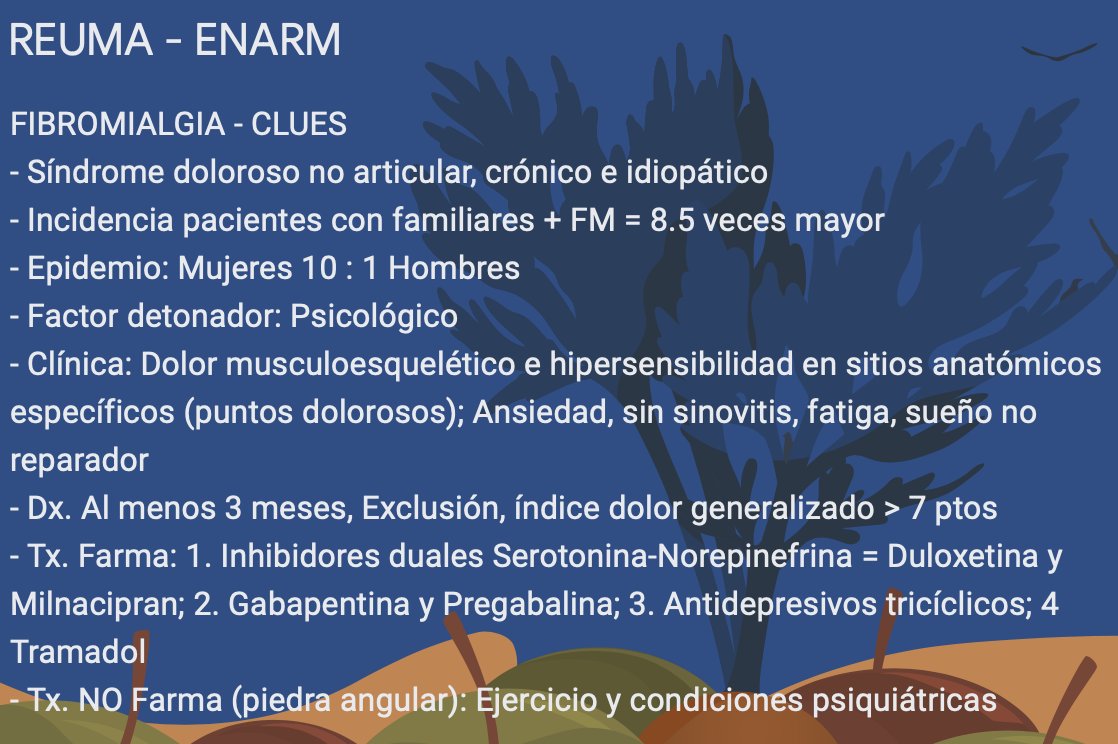 UnEspitia's tweet photo. #ENARM #ENARM2022 #REUMATOLOGIA
Fibromialgia - Clues https://t.co/YQ5WfgabzP