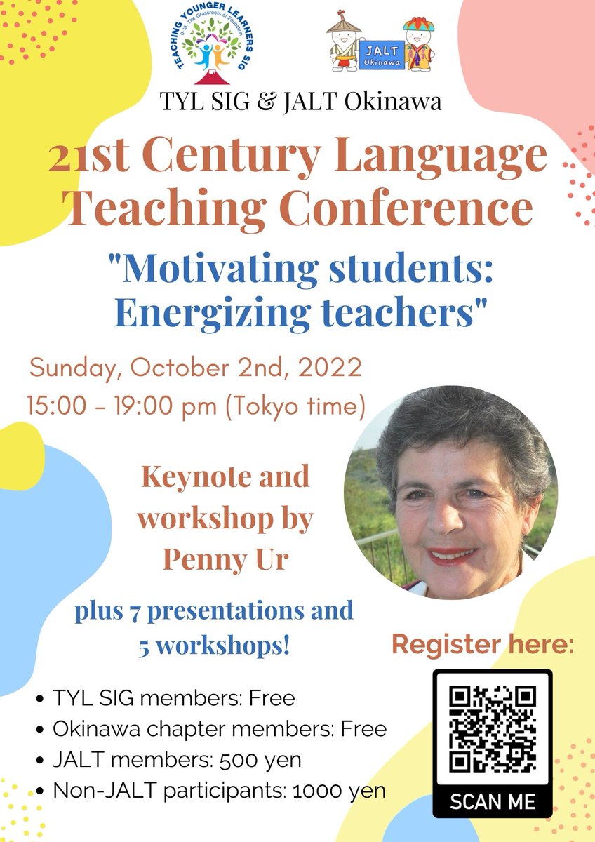 Okinawa JALT &amp; TYL Sig have a great event planned for Oct 2. Save your spot with an early sign up: docs.google.com/forms/d/e/1FAI…
Our conferences are known the islands over for being a friendly place to engage with other language teaching professionals. We hope to see you there!
#JALT