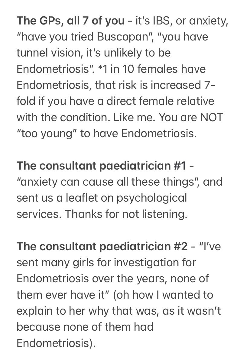 Semiotics_Omnia's tweet photo. Let me tell you a story. My 16yo is now pain free but had stage IV Endometriosis excised 3 mths ago. She was in abject pain from age 14: pelvic, legs, hips, back, chest. Struggled to walk and regularly passed out. Yes teens can have severe disease. #Endometriosis #excision #BSGE https://t.co/JVDlcvvSSH