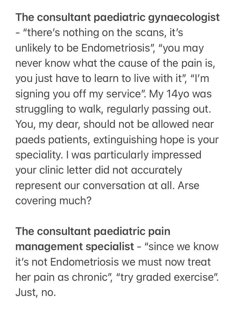 Semiotics_Omnia's tweet photo. Let me tell you a story. My 16yo is now pain free but had stage IV Endometriosis excised 3 mths ago. She was in abject pain from age 14: pelvic, legs, hips, back, chest. Struggled to walk and regularly passed out. Yes teens can have severe disease. #Endometriosis #excision #BSGE https://t.co/JVDlcvvSSH
