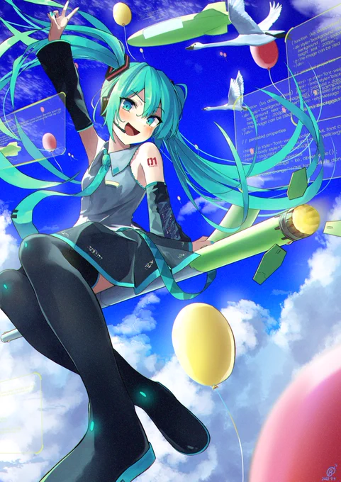 少し遅れたけどミクさんおめでとう!!#初音ミク #初音ミク誕生祭2022 