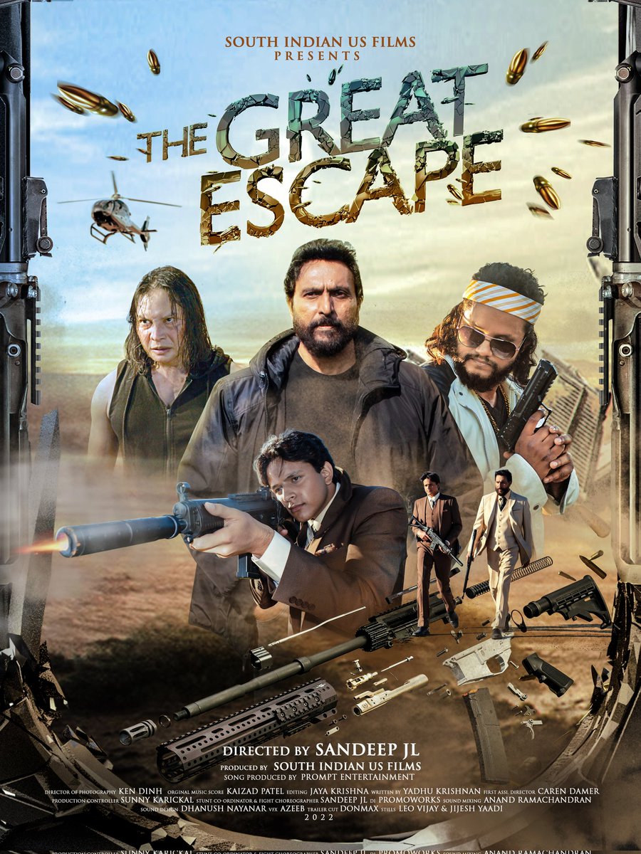 TamilaninCinema's tweet photo. FL Of An upcoming Multilingual Movie #TheGreatEscape
An Action Crime Thriller, That Was Entirely Shot In The USA 🇺🇸
An Multilingual (Mal/Tamil) & Includes American Actors.
Cast: #BabuAntony, #SampathRam, And Thailand/Chinese Actor #SimonKook !
Dir: @sandeepjl https://t.co/Cmf2bGDVTP