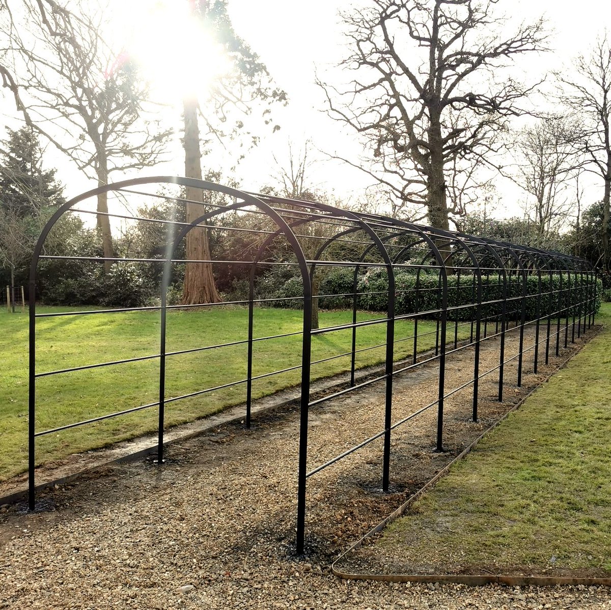 ttc_ironwork's tweet photo. Still one of my favourite photos of our Rose Arch installation finished off with Legacy Edging creating a neat path underneath.
#rosearch
#rose
#garden
#gardenironwork
#ironwork
#thetraditionalco https://t.co/7ce6tpRReq