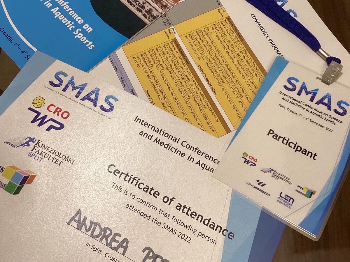 A_Perazzetti's tweet photo. International Conference on Science and Medicine in Aquatic Sport (SMAS) 🏊‍♂️🤽🏻‍♂️
1st-4th September 2022, Split, Croatia 🇭🇷 
#waterpolo https://t.co/1xUY5gqbWt