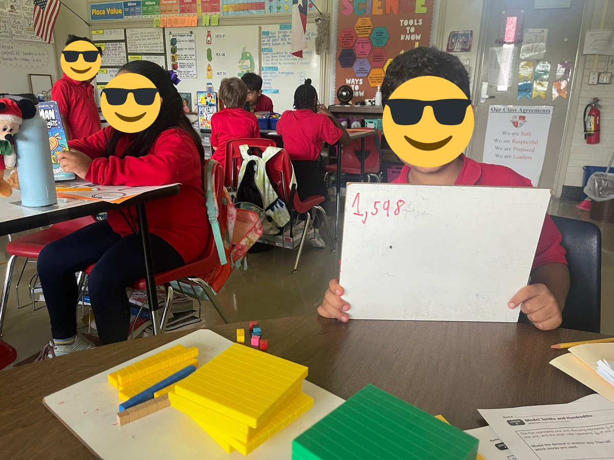 MissKlimas's tweet photo. Last week, one of my fourth graders wanted to show me what he remembered from last year with his manipulatives. Way to go buddy! https://t.co/ZkO0NXXsWK