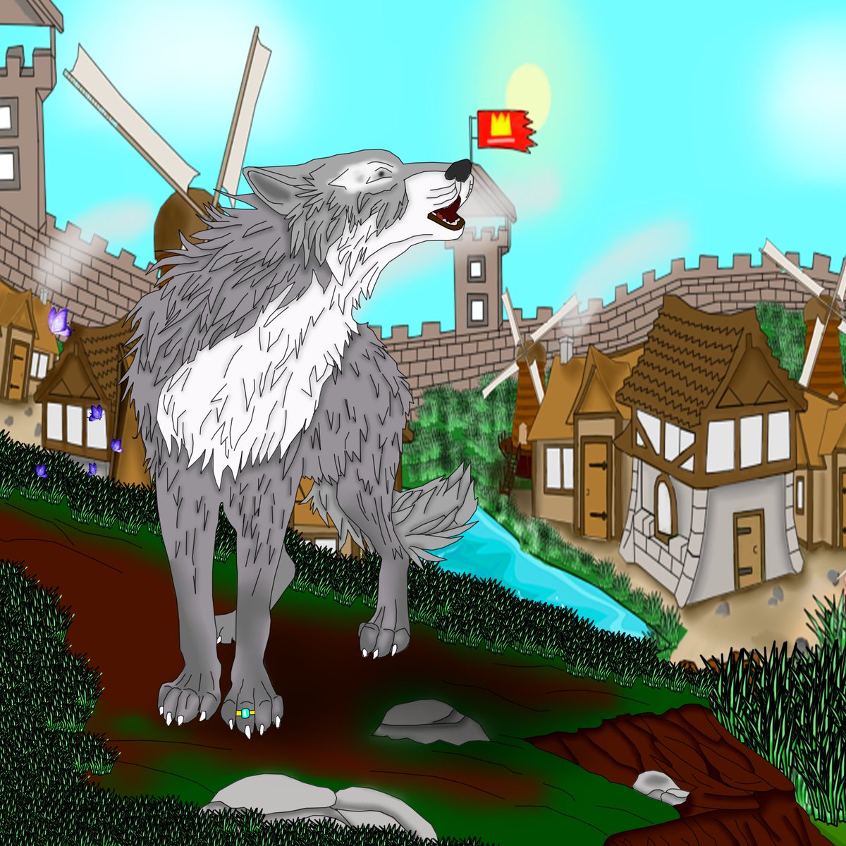 PufakaPlay's tweet photo. According to the #book , and according to the plot, the kingdom was named after a wolf named " Red Fang " #NFTs  were issued randomly at the #opensea  site https://t.co/i6JQfWcXvn