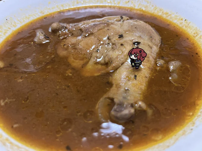 肉巻きの夢を見るロアちゃんロアちゃん美味しい夢見てる〜?ご飯を食べる夢を見る時はリリンも招待して〜だよロアちゃんが美味しそうにご飯食べてるとこを見てるとこっちも幸せ〜てなるからねロアちゃんが新しい美味しいご飯見つけられるように今日のご飯スープカレー #ロアート 